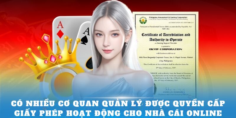 Có nhiều cơ quan quản lý được quyền cấp giấy phép hoạt động cho nhà cái online